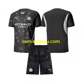 Camisolas de futebol Manchester City Guarda Redes Criança Equipamento Quarto 2024/25 Manga Curta